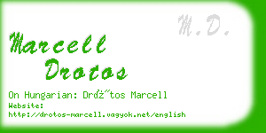marcell drotos business card